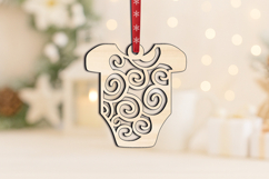 SVG Holiday Jumpsuit Body suit Christmas Tree Ornament Decor Product Image 3