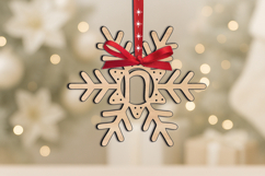Christmas Holiday Letter N SVG Ornament Alphabet Laser Gift Product Image 3