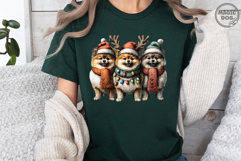 Pomeranian Christmas|Pom Dog Holiday|Santa Hat Dog Lights Product Image 3
