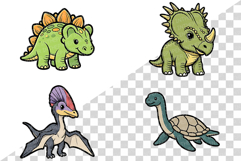 Cute Dinosaur | cartoon clipart baby dino animal character Product Image 3