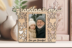 Hearts SVG Grandpa &amp; Me Home Photo Frame Laser Holiday Gift Product Image 3