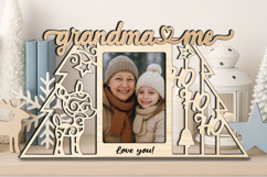 Grandma and Me SVG Ho-Ho-Ho Deer Christmas Photo Frame Laser Product Image 3