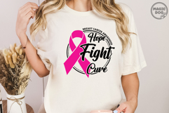 Hope Fight Cure SVG|Breast Cancer Awarenesa|Pink Ribbon Product Image 3