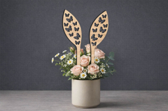 Butterfly SVG Easter Bunny Ears Planter Laser Gift Rabbits Product Image 3