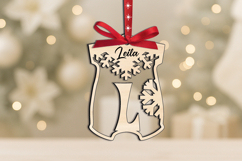 Letter L SVG Gift Christmas Ornament Onesie Laser Alphabet Product Image 3
