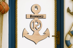 Alphabet SVG Letter R Door Hanger Family Sea Anchor Nautical Product Image 3