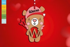 Bear Letter W St. Valentine&#039;s Day Cupid Love Romantic Gift Product Image 3
