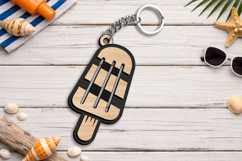 Ice Cream Stick SVG Summer Keychain Gift Laser Accessory Product Image 3