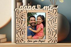 SVG Papa and Me Tropic Design Frame Photo Gift Holiday Home Product Image 3