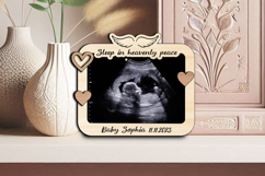 Angel Wings SVG Memorial Ultrasound Frame Baby Sonogram Pic Product Image 3