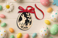Rabbit Easter Name Basket Tag SVG Label Laser Gift Present Product Image 3