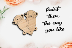 Love Moneky Couple Key Chain SVG Laser Valentine Day Romance Product Image 2
