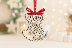 SVG Girl Dress Christmas Tree Ornament Laser Home Decoration Product Image 3