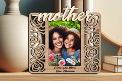 Mom Mother SVG Daughter Girl Photo Frame Picture Laser Gift Product Image 3