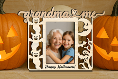 SVG Halloween Grandma and Me Photo Frame Laser Scary Spooky Product Image 3