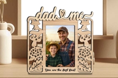 Fall Autumn SVG Dad and Me Photo Frame Laser Gift Kids Child Product Image 3