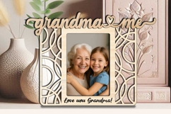 SVG Abstract Grandma Me Circle Design Laser Gift Photo Frame Product Image 3
