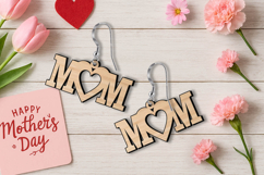 Mother's Day Mom Earrings Gift SVG Laser Grandmother Present Product Image 3