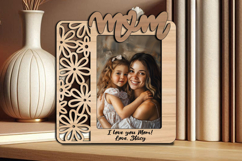 Flowers Mother Daughter SVG Frame Photo Picture Gift Love Product Image 3