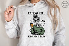 Raising Hell and Kids Ain’t Easy Mom Skeleton|Halloween Mama Product Image 3