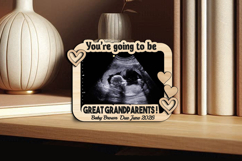 Grandparent Ultrasound Sonogram Baby Magnet SVG Announcement Product Image 3