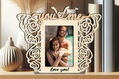 SVG Rose Butterfly You and Me Frame Photo Love Romantic Product Image 3