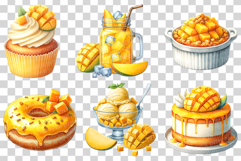 Mango Dessert | Watercolor Tropical Sweet treat Juicy PNG Product Image 3
