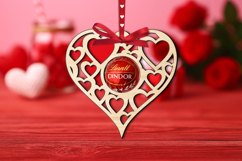 Love Pattern Heart Candy Holder Laser SVG Valentine Day Gift Product Image 3