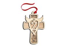 Letter Z Laser Gift Cross SVG Holy Ornament Monogram Baptism Product Image 3