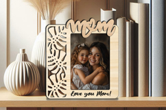 Tropic Mom Photo Frame SVG Picture Gift Laser Home Present Product Image 3