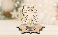 SVG Holy Angel Christmas Candle Holder Laser Holiday Gift Product Image 3