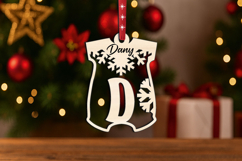 Letter D Onesie Laser SVG Christmas Ornament Alphabet Gift Product Image 3