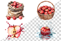 Watercolor Red Apple | Fruit Sweet Juicy Summer Fresh PNG Product Image 3