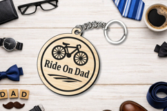 Laser SVG Ride onDad Father Day Keychain Gift Grandpa Product Image 3