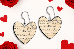 SVG Engraved Love Earrings Gift Laser St Valentine's Day Product Image 3