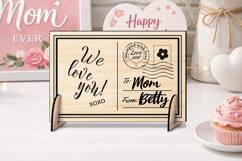 We Love You Mom Mother Day SVG Post Card Present Laser Gift Product Image 3