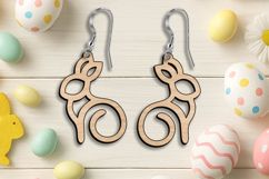 Gift fir Her Bunny Easter Earrings Laser SVG Accessory Home Product Image 3