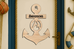Anchor Nautical Door Hanger SVG Ocean Sea Home Decor Laser Product Image 3