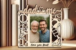 Summer Vibes SVG Dad and Me Photo Frame Laser Gift Kid Child Product Image 3