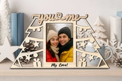 Christmas You Me SVG Frame Photo Love Romantic Winter Gift Product Image 3