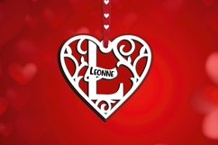 Laser Monogram Letter L Valentine Day Gift Love Romantic SVG Product Image 3
