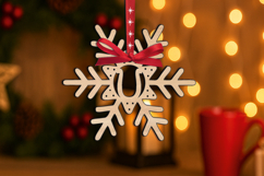 Letter U Alphabet SVG Holiday Laser Gift Christmas Ornament Product Image 3