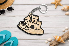 Sand Castle Beach SVG Summer Keychain Gift Laser Accessory Product Image 3