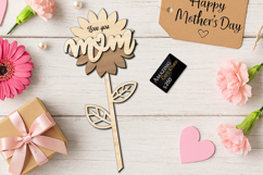 SVG Mom Sunflower Mother's Day Gift Card Money Holder Laser Product Image 3