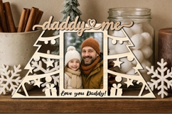 Christmas SVG Daddy and Me Laser Photo Frame Gift Kid Winter Product Image 3