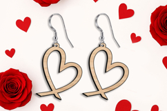 Set Love Earring Valentine Day SVG Laser Gift Heart Present Product Image 3
