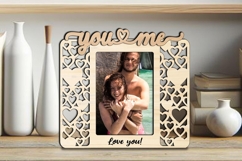 Hearts Gift You and Me SVG Frame Photo Love Romantic Design Product Image 3