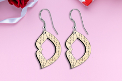Love Kiss Valenitne Day Earring SVG Laser Romantic Present Product Image 3