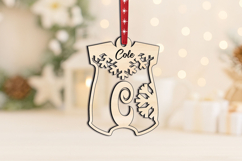 Laser SVG Letter C Christmas Onesie Ornament Alphabet Gift Product Image 3