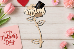 Laser SVG Rose Mother's Day Gift Card Money Holder Present Product Image 3